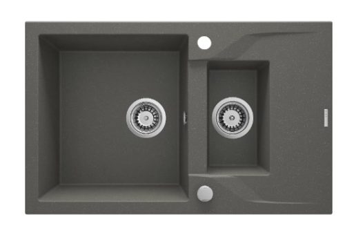 Mosogatótálca, Deante Andante 1,5 medencés mosogató csepegtetővel, antracit metál ZQN_T513