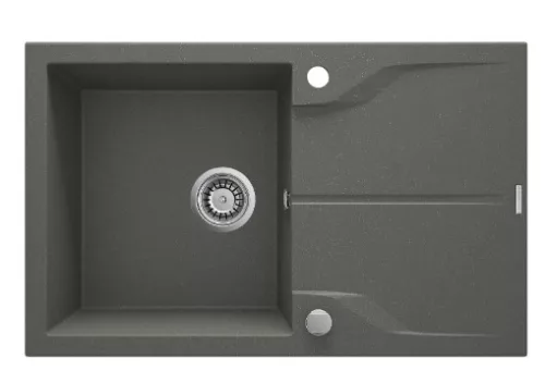 Mosogatótálca, Deante Andante 1 medencés, gránit, csepegtető, antracit metál ZQN_T113
