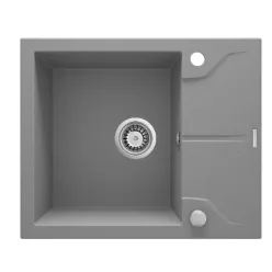   Mosogatótálca, Deante Andante 1 medencés, gránit, csepegtetővel, metálszürke ZQN_S11A