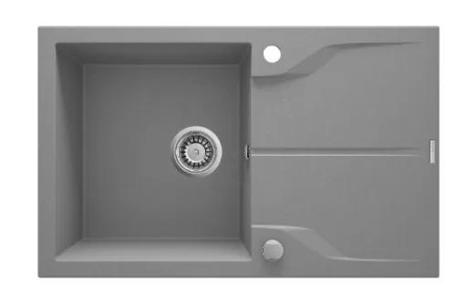 Mosogatótálca, Deante Andante 1 medencés, gránit, csepegtetővel, metálszürke ZQN_S113