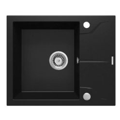   Mosogatótálca, Deante Andante 1 medencés, gránit, csepegtetővel, fekete ZQN_N11A