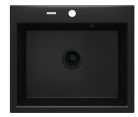 Mosogatótálca, Deante Andante 1 medencés, gránit mosogató, fekete ZQN_N103