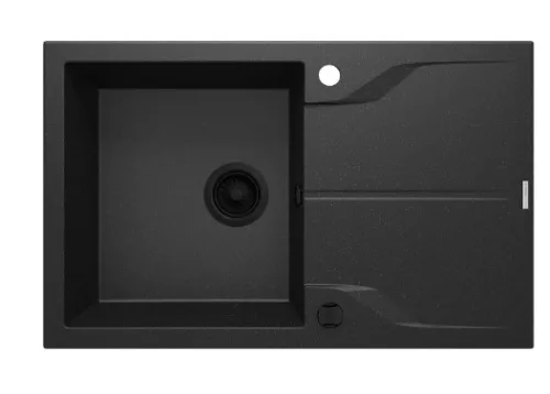 Mosogatótálca, Deante Andante 1 medencés, gránit, csepegtetővel grafit metál ZQN_G113