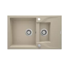  Mosogatótálca, Deante Andante 1,5 medencés, gránit, csepegtetővel, homok ZQN_7513
