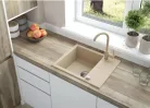 Mosogatótálca, Deante Andante 1 medencés, gránit, csepegtetővel, homok ZQN_711A