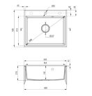 Mosogatótálca, Deante Andante 1 medencés, gránit mosogató, homok ZQN_7103