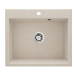   Mosogatótálca, Deante Andante 1 medencés gránit mosogató, bézs ZQN_5103