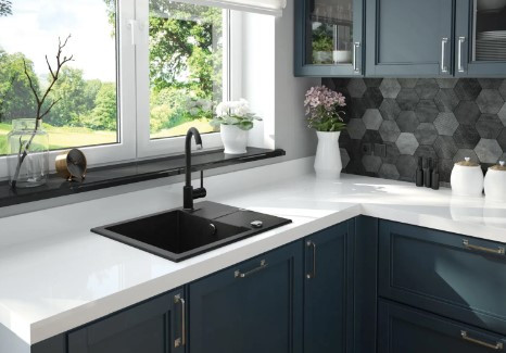 Mosogatótálca, Deante Andante 1 medencés, csepegtetővel, gránit, grafit ZQN_211A