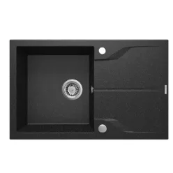   Mosogatótálca, Deante Andante 1 medencés, csepegtetővel, gránit, grafit ZQN_2113