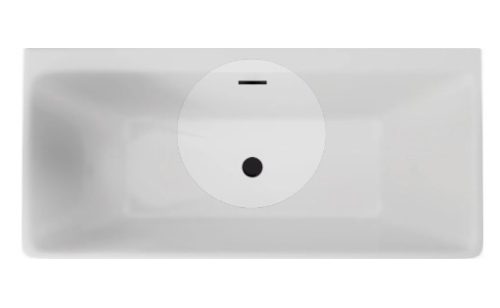 Le-és túlfolyó, Deante lefolyó és túlfolyó kádakhoz, fekete KYY_N10B