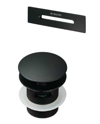 Le-és túlfolyó, Deante lefolyó és túlfolyó kádakhoz, fekete KYY_N10B