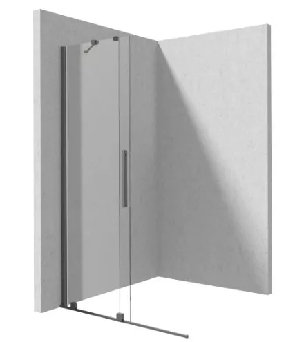 Walk-in, Deante Prizma tolóajtós walk-in, titán, 120 cm KTJ_D32R