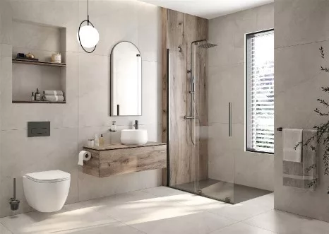 Walk-in, Deante Prizma tolóajtós walk-in, titán, 120 cm KTJ_D32R