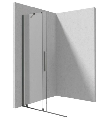 Walk-in, Deante Prizma tolóajtós walk-in, titán, 100 cm KTJ_D30R
