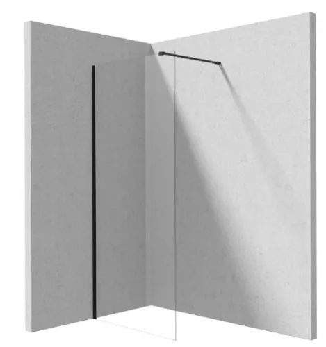 Walk-in, Deante Prizma walk-in zuhanyfal, fekete, 80 cm KTJ_N38P