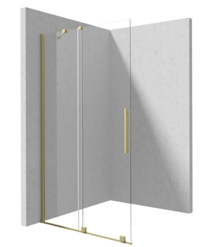 Walk-in, Deante Prizma tolóajtós walk-in, szálcsiszolt arany, 120 cm KTJ_R32R