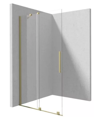 Walk-in, Deante Prizma tolóajtós walk-in, szálcsiszolt arany, 120 cm KTJ_R32R
