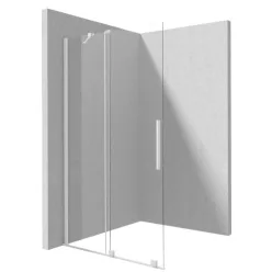   Walk-in, Deante Prizma tolóajtós walk-in, fehér, 120 cm KTJ_A32R