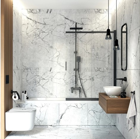 Kádparaván, Deante Prizma kádparaván 100x140 fekete KTJ_N73R