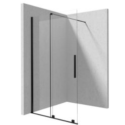  Walk-in, Deante Prizma tolóajtós walk-in, fekete, 120 cm KTJ_N32R