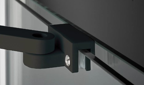 Walk-in, Deante Prizma tolóajtós walk-in, fekete, 120 cm KTJ_N32R