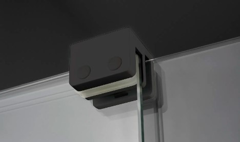 Walk-in, Deante Prizma tolóajtós walk-in, fekete, 120 cm KTJ_N32R