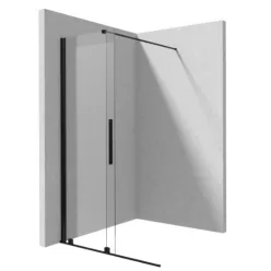   Walk-in, Deante Prizma tolóajtós walk-in, 100 cm, fekete KTJ_N30R