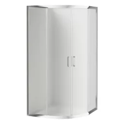   Zuhanykabin, Deante Funkia íves zuhanykabin zuhanytálcával  króm+matt üveg 90x90