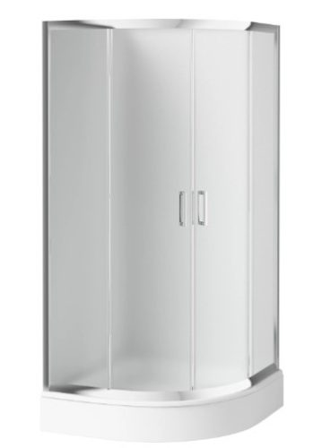 Zuhanykabin, Deante Funkia íves zuhanykabin króm+matt üveg 80x80 KYP_652K
