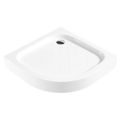   Zuhanytálca, Deante Funkia íves akril zuhanytálca, fehér, 80 cm KTA_054B