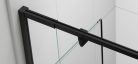Zuhanyajtó, Sapho Polysan Easy Line Black nyílóajtó fix résszel, matt fekete, 90 cm EL1615B
