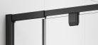 Zuhanyajtó, Sapho Polysan Easy Line Black nyílóajtó fix résszel, matt fekete, 90 cm EL1615B