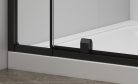 Zuhanyajtó, Sapho Polysan Easy Line Black nyílóajtó fix résszel, matt fekete, 90 cm EL1615B