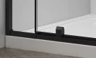 Zuhanyajtó, Sapho Polysan Easy Line Black nyílóajtó fix résszel, matt fekete, 90 cm EL1615B
