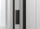 Zuhanyajtó, Sapho Polysan Easy Line Black nyílóajtó fix résszel, matt fekete, 90 cm EL1615B