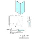 Zuhanyajtó, Sapho Polysan Easy Line Black harmónikaajtó, 80 cm, matt fekete EL1980B