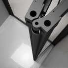 Zuhanyajtó, Sapho Polysan Easy Line Black harmónikaajtó, 90 cm, matt fekete EL1990B