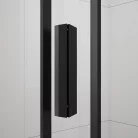 Zuhanykabin, Sapho Polysan Easy Line black íves, matt fekete, 80x80 EL2515B