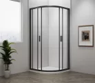 Zuhanykabin, Sapho Polysan Easy Line black íves, matt fekete, 80x80 EL2515B