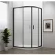Zuhanykabin, Sapho Polysan Easy Line black íves, matt fekete, 100x80 EL2915B
