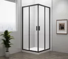 Zuhanykabin, Sapho Polysan Easy Line black szögletes zuhanykabin, matt fekete 90x90 EL5115B