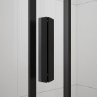 Zuhanykabin, Sapho Polysan Easy Line black szögletes zuhanykabin, matt fekete 90x90 EL5115B