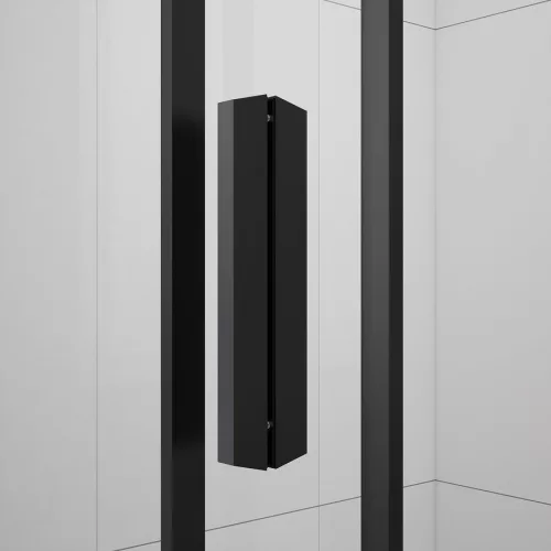 Zuhanykabin, Sapho Polysan Easy Line black szögletes zuhanykabin, matt fekete 90x90 EL5115B