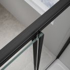 Zuhanykabin, Sapho Polysan Easy Line black szögletes zuhanykabin, matt fekete 90x90 EL5115B