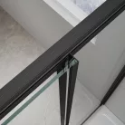Zuhanykabin, Sapho Polysan Easy Line black szögletes zuhanykabin, matt fekete 90x90 EL5115B