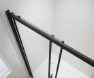 Zuhanykabin, Sapho Polysan Easy Line black szögletes zuhanykabin, matt fekete 90x90 EL5115B