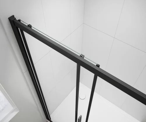 Zuhanykabin, Sapho Polysan Easy Line black szögletes zuhanykabin, matt fekete 90x90 EL5115B