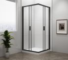 Zuhanykabin, Sapho Polysan Easy Line black szögletes zuhanykabin, matt fekete 90x90 EL5115B