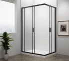 Zuhanykabin, Sapho Polysan Easy Line black szögletes zuhanykabin, matt fekete 90x80 EL5315B