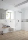 Öblítőtartály, Deante Peonia falsík alatti+wc+wc ülőke+nyomólap, fehér CDES6ZPW